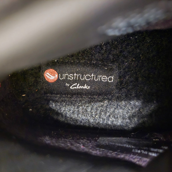 Clarks Unstructured Red Leather Lace-Up Boots Size 7 NEW without box - Picture 5 of 9